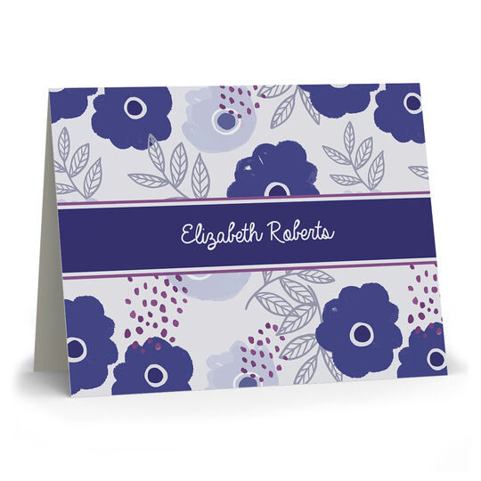 Modern Floral Folded Note Cards